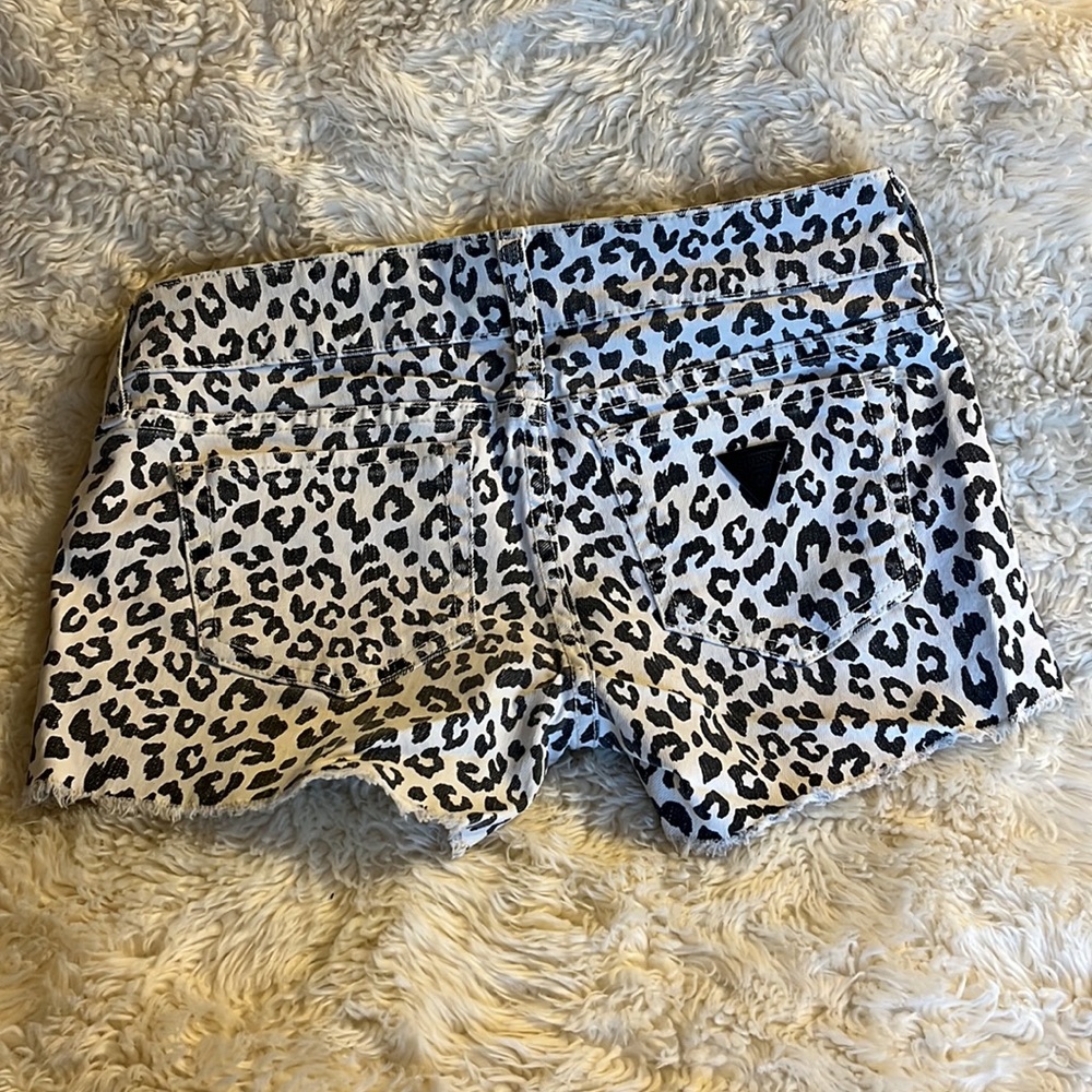 Guess shorts. Animal print. Gently used. - Picture 2 of 4